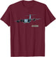 Military transport aircraft A400M T-Shirt - T-Shirt | Maroon