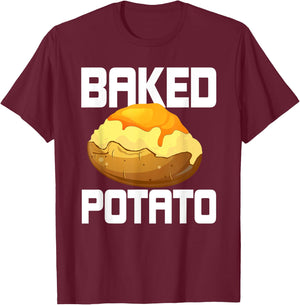 Great Baked Potato Design Vegetable Potatoes Chef T-Shirt - T-Shirt | Maroon