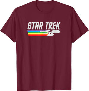 Star Trek Rainbow Trail T-Shirt - T-Shirt | Maroon