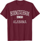 Birmingham Alabama AL Vintage T-Shirt - T-Shirt | Maroon