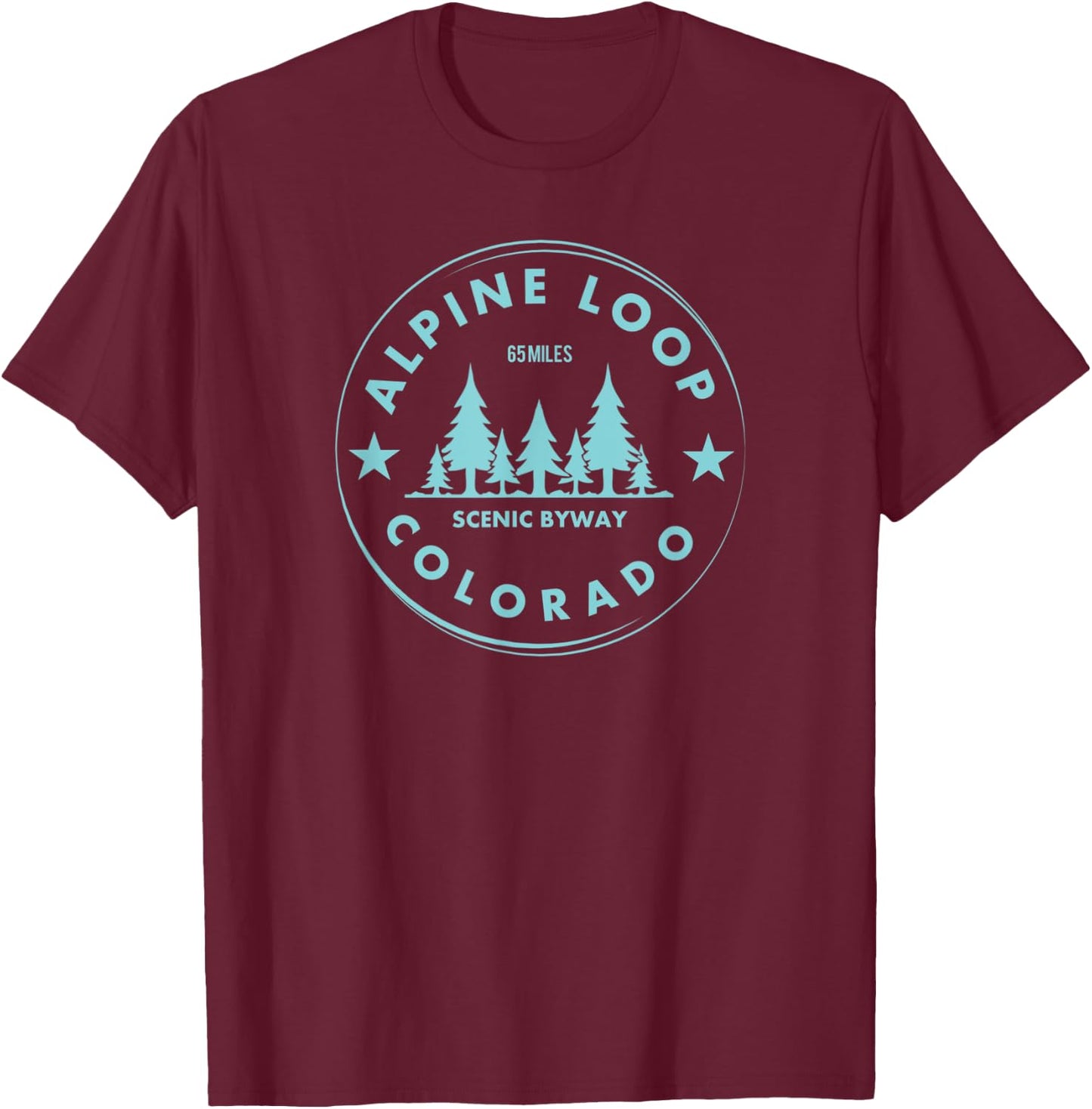 Alpine Loop Colorado Forest 4x4 - Rocky Mountain Off Road T-Shirt - T-Shirt | Maroon
