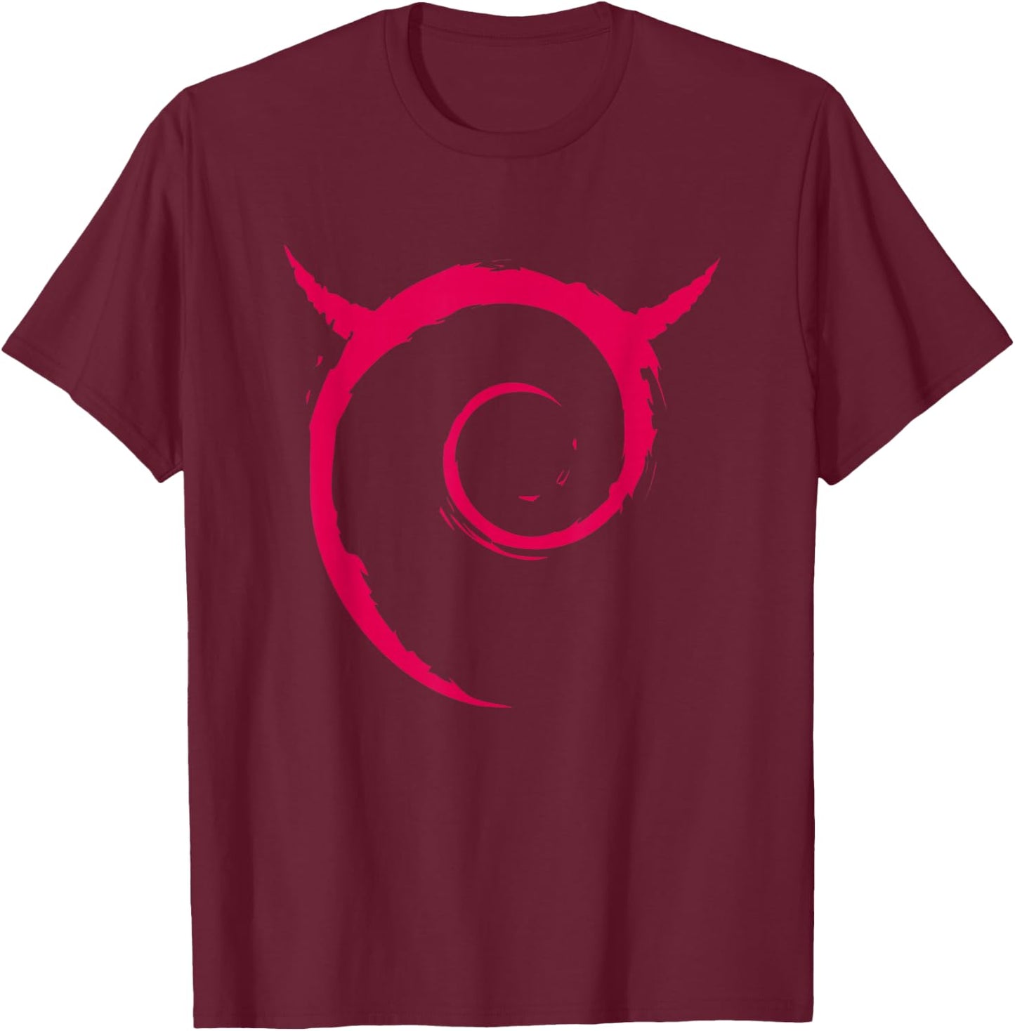 Linux lover Funny Debian Spiral Logo OpenSource Os T-Shirt - T-Shirt | Maroon