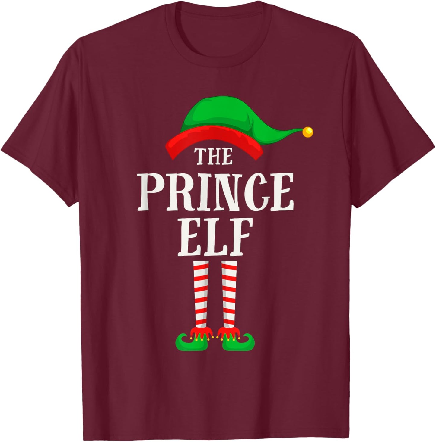The Prince Elf Christmas Family Matching Group Gifts Boys T-Shirt - T-Shirt | Maroon
