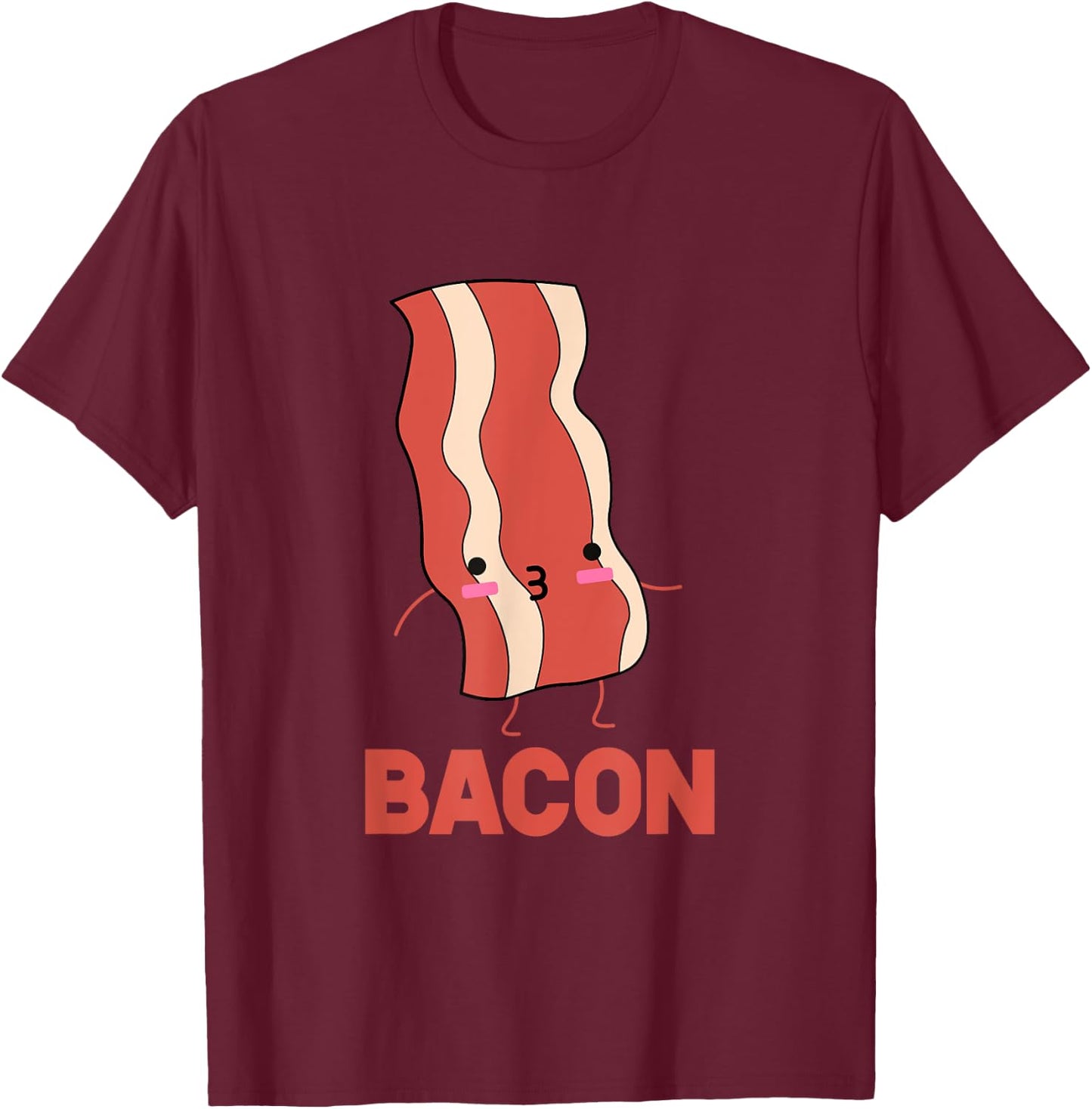 Bacon and Egg Cute Matching Couples Valentines Day Shirt T-Shirt - T-Shirt | Maroon