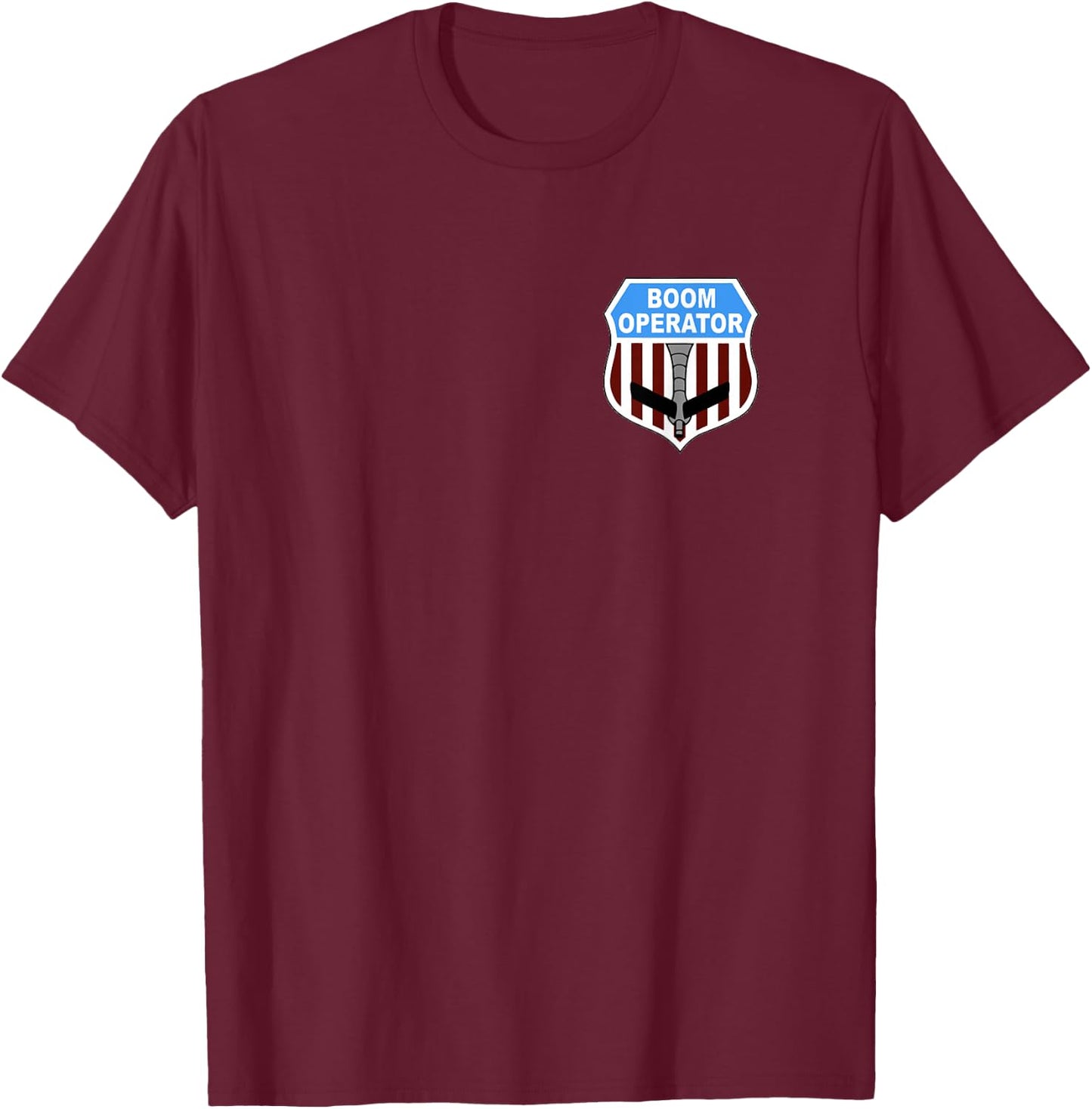 KC135 Stratotanker Boom Operator Tanker Shield US Air Force T-Shirt - T-Shirt | Maroon