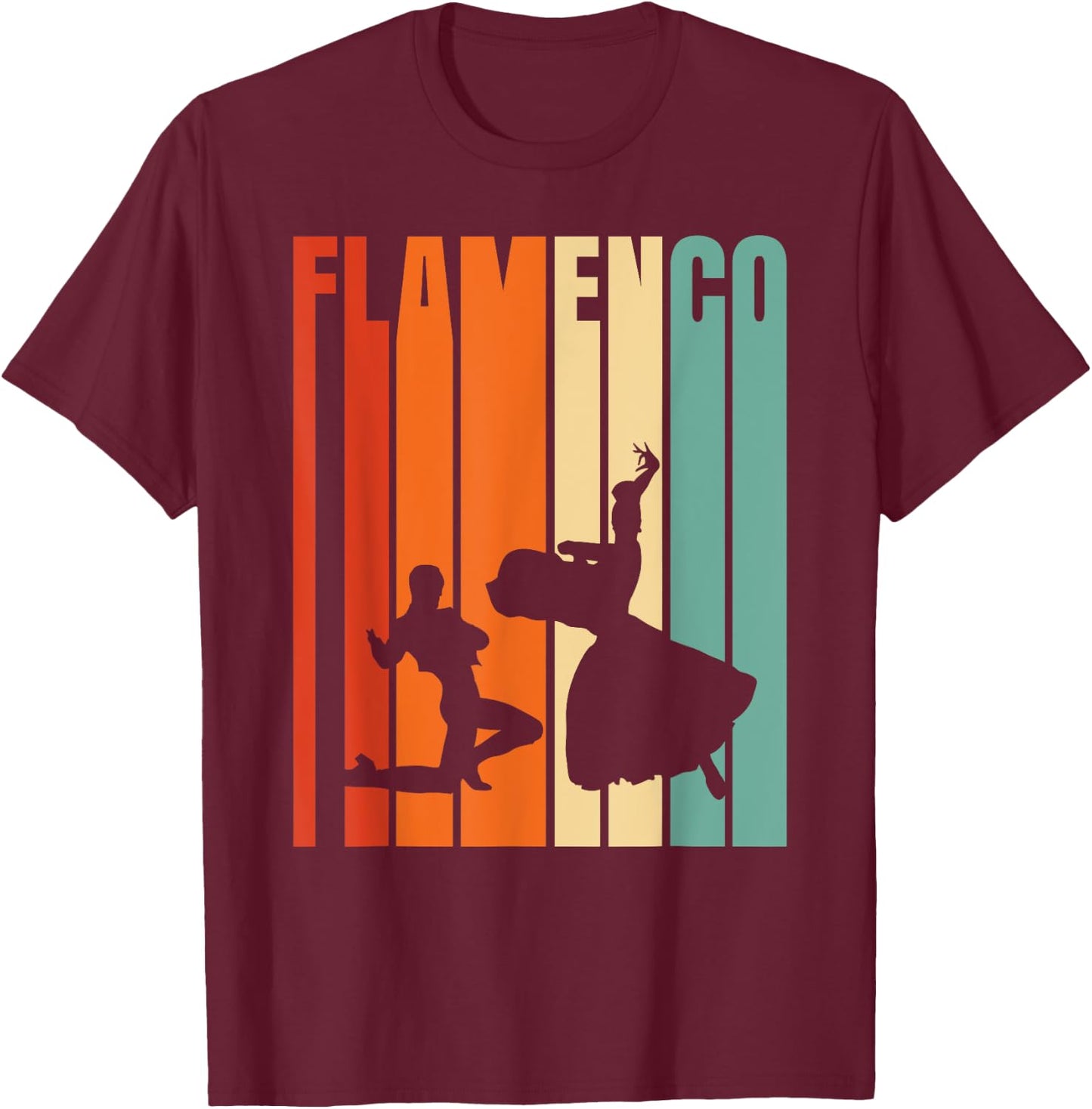 Flamenco Dancer Spanish Music T-Shirt - T-Shirt | Maroon