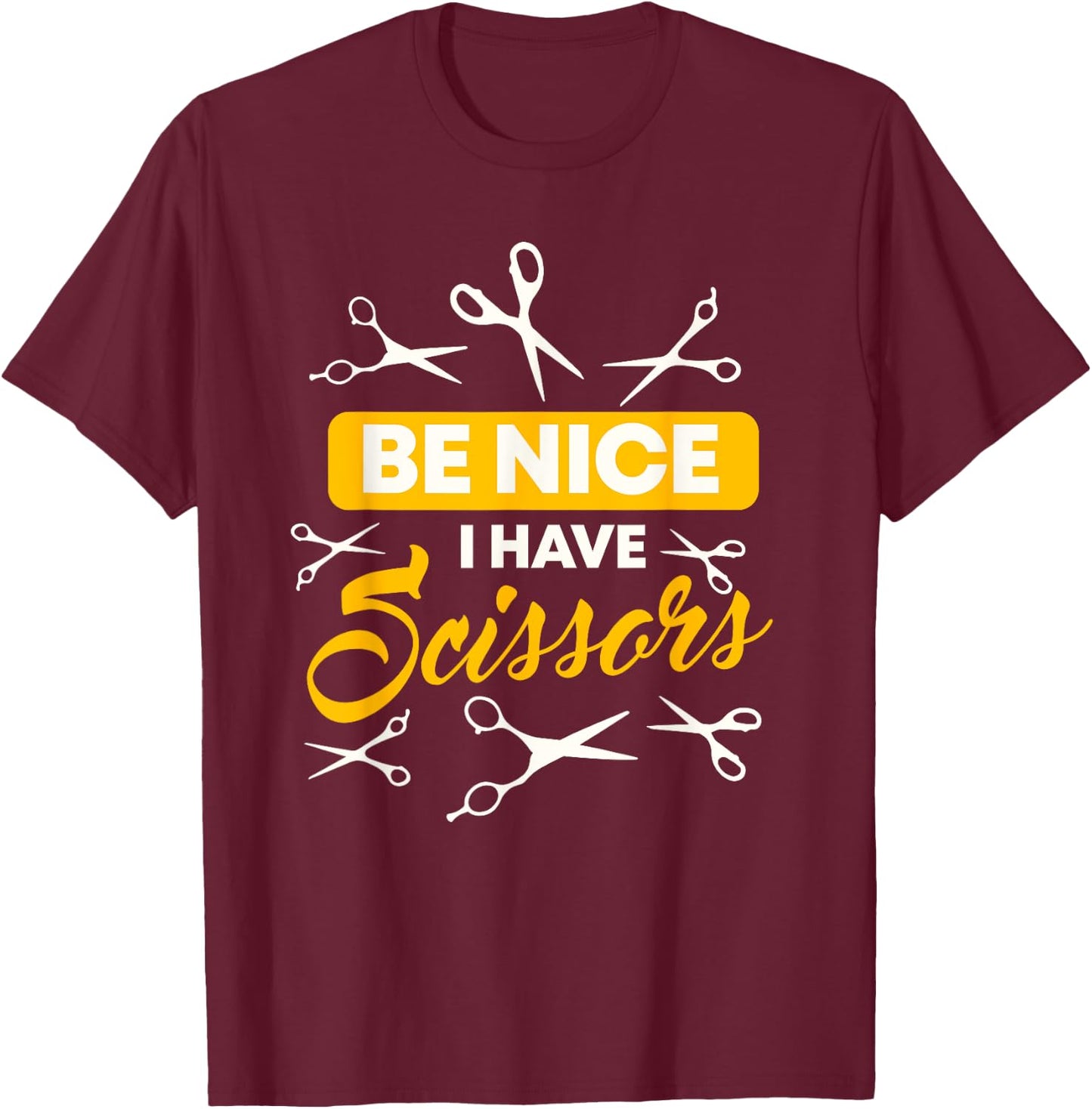 Hairdresser Hairstylist Apparel Women's Graphic - Black, Small T-Shirt - T-Shirt | Maroon