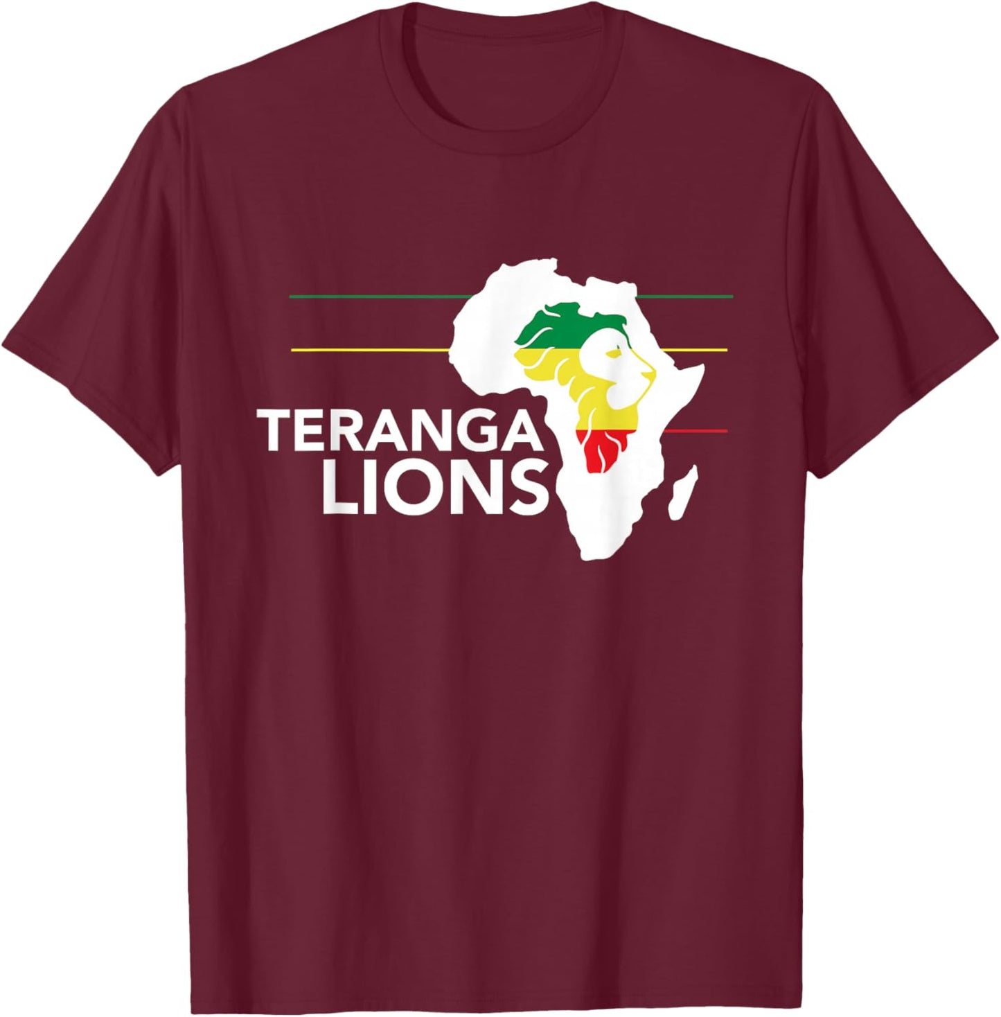 Teranga Lions Senegal Soccer Football Gift T-Shirt - T-Shirt | Maroon