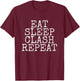 Eat Sleep Clash Repeat - Gaming Clan Matching T-Shirt - T-Shirt | Maroon