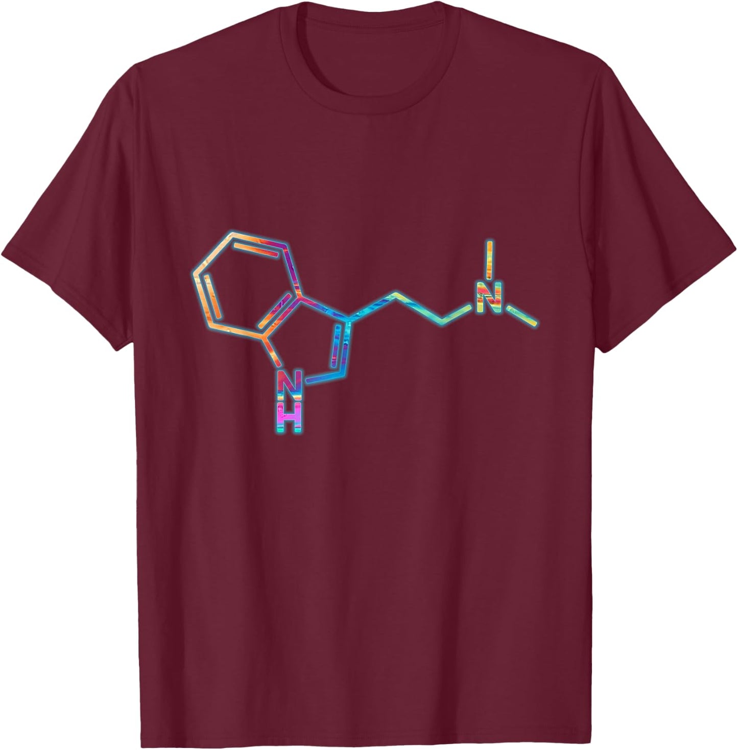 Spiritual DMT Molecule for Psychedelic Art Lovers T-Shirt - T-Shirt | Maroon