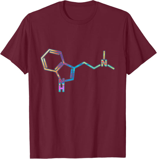 Spiritual DMT Molecule for Psychedelic Art Lovers T-Shirt - T-Shirt | Maroon
