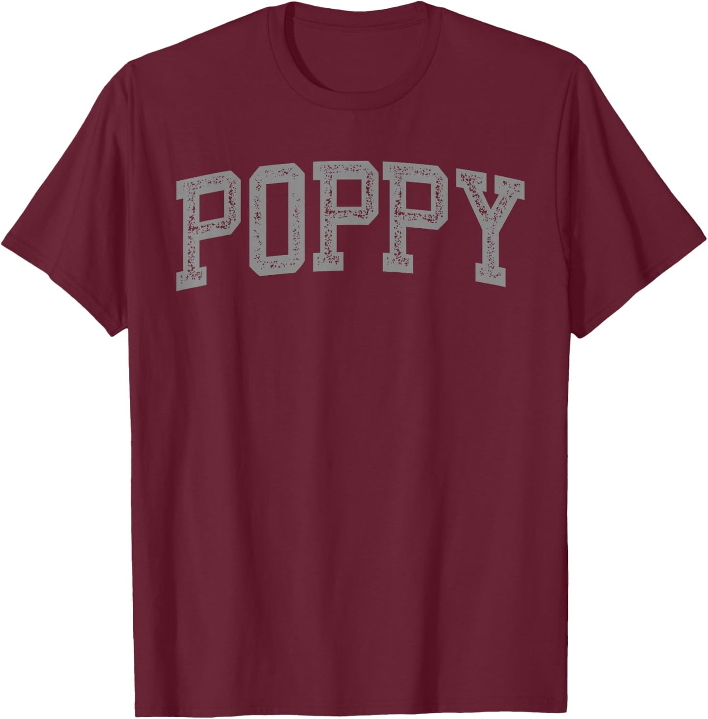 Poppy Minimalist Vintage T-Shirt - T-Shirt | Maroon
