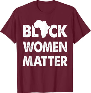 Black African Shirts Men Black Women Matter Empowerment T-Shirt - T-Shirt | Maroon