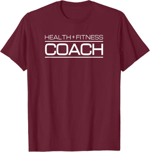 Personal Trainer - Health + Fitness - Health & Fitness Coach T-Shirt - T-Shirt | Maroon