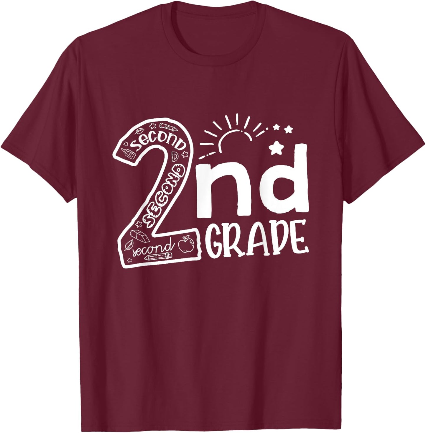 Hello On To 2nd Grade Teachers Boys and Team Secound Grade T-Shirt - T-Shirt | Maroon