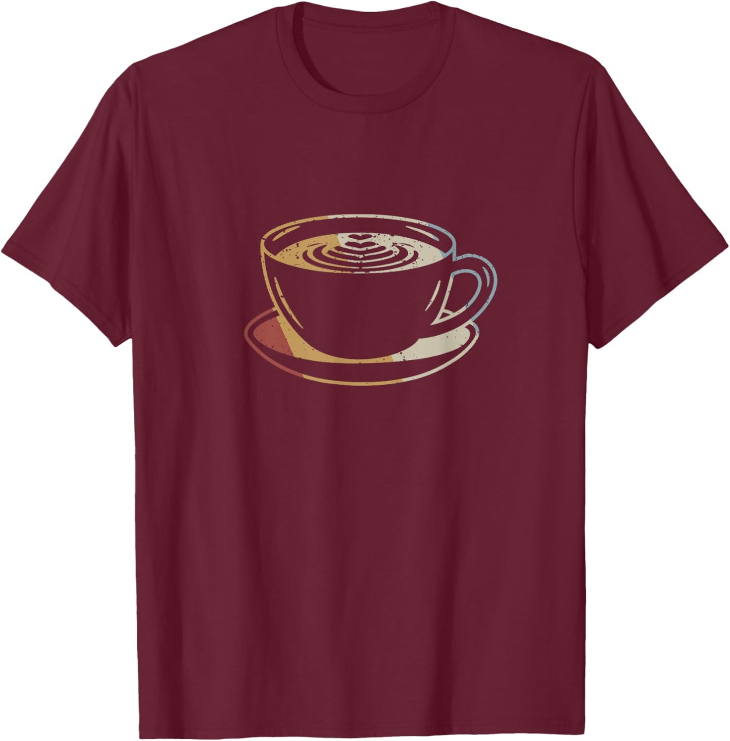 Coffee Retro Style Vintage T-Shirt - T-Shirt | Maroon