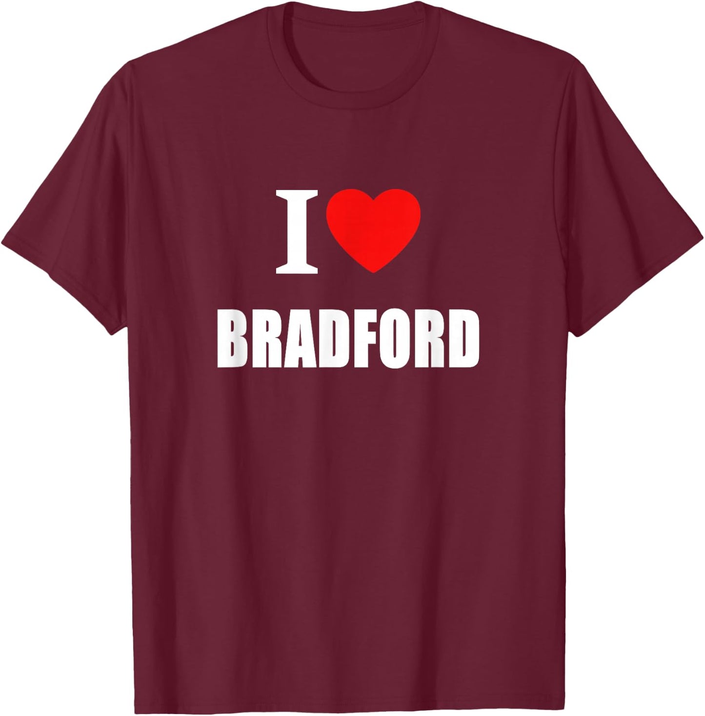I Love Bradford Souvenir Memory T-Shirt - T-Shirt | Maroon