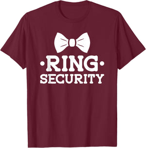 Ring Security Marriage Kids Toddler Wedding Ring Bearer T-Shirt - T-Shirt | Maroon