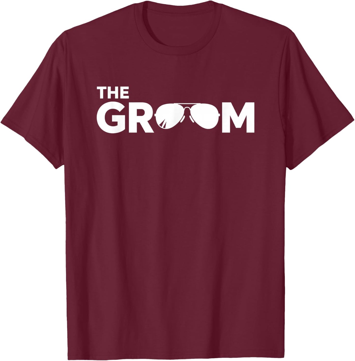 The Groom Sunglasses Bachelor Party Groom Wedding T-Shirt - T-Shirt | Maroon