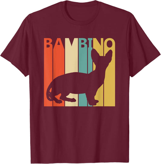 Vintage Bambino Cat T-Shirt - T-Shirt | Maroon
