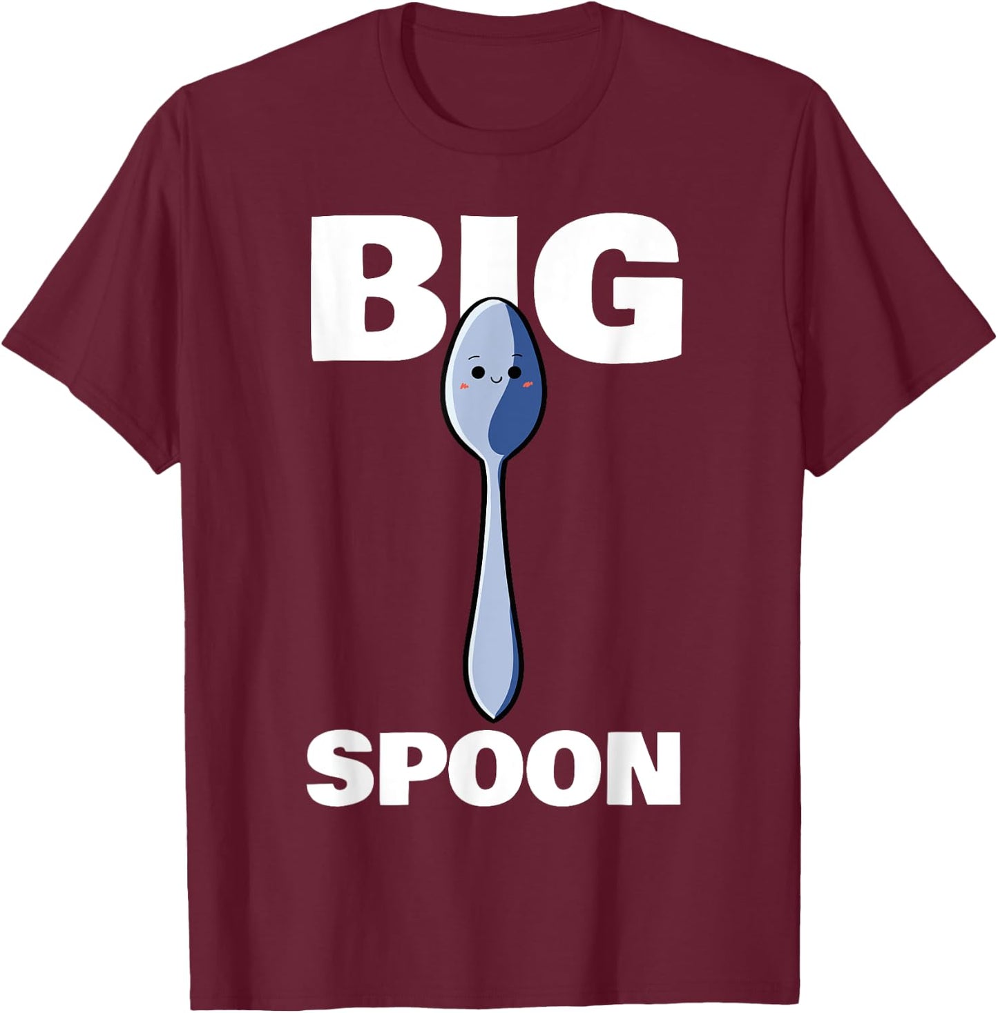 Big Spoon Little Spoon Matching Wedding Anniversary Family T-Shirt - T-Shirt | Maroon