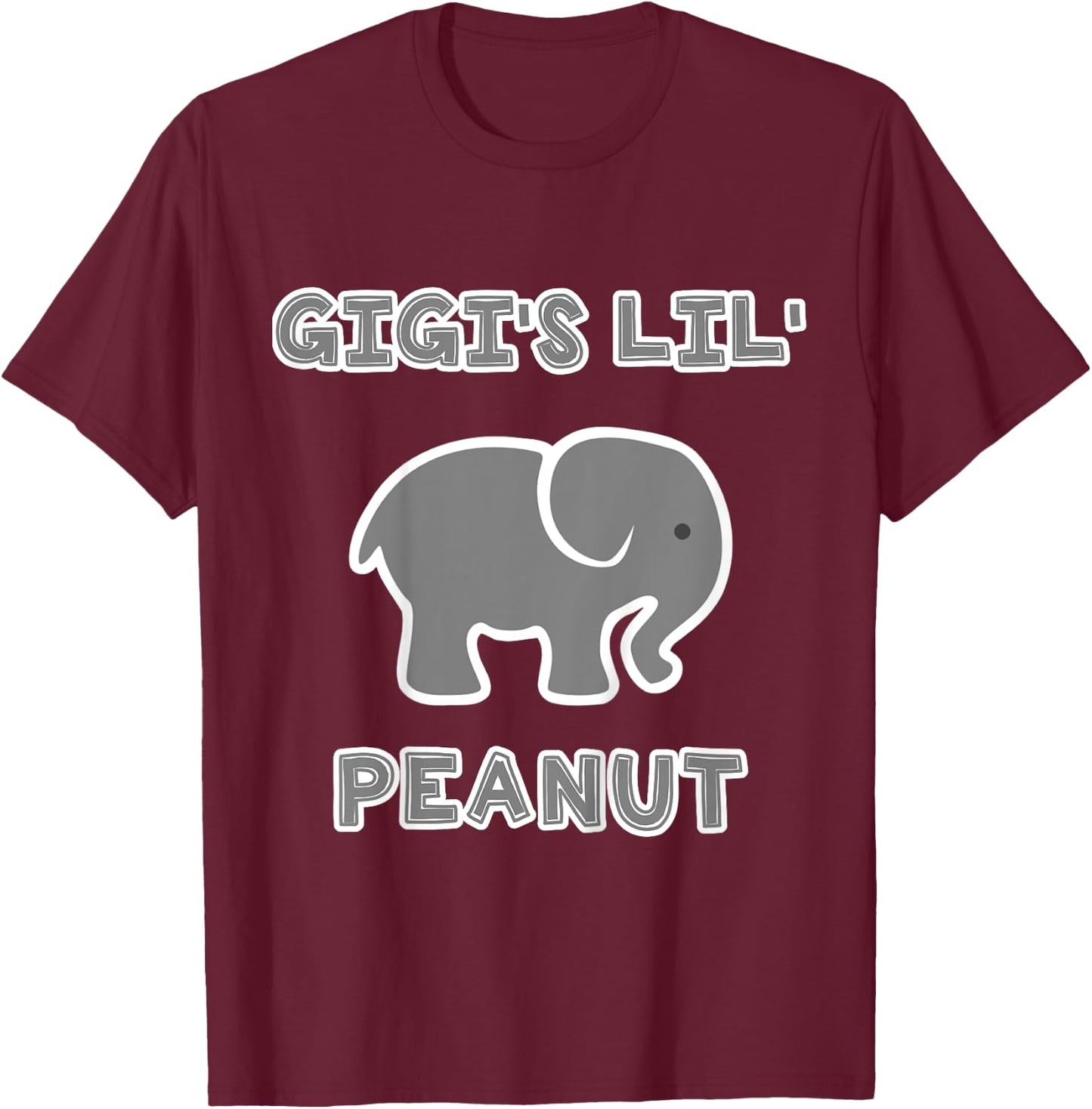 Gigi's Little Peanut Funny Kids T shirt Gift From Grandma T-Shirt - T-Shirt | Maroon