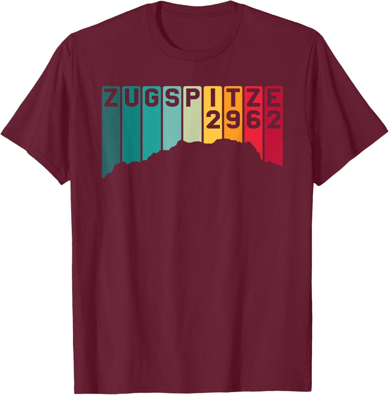 Zugspitze Garmisch Bayern Germany Mountain Hiking Souvenir T-Shirt - T-Shirt | Maroon