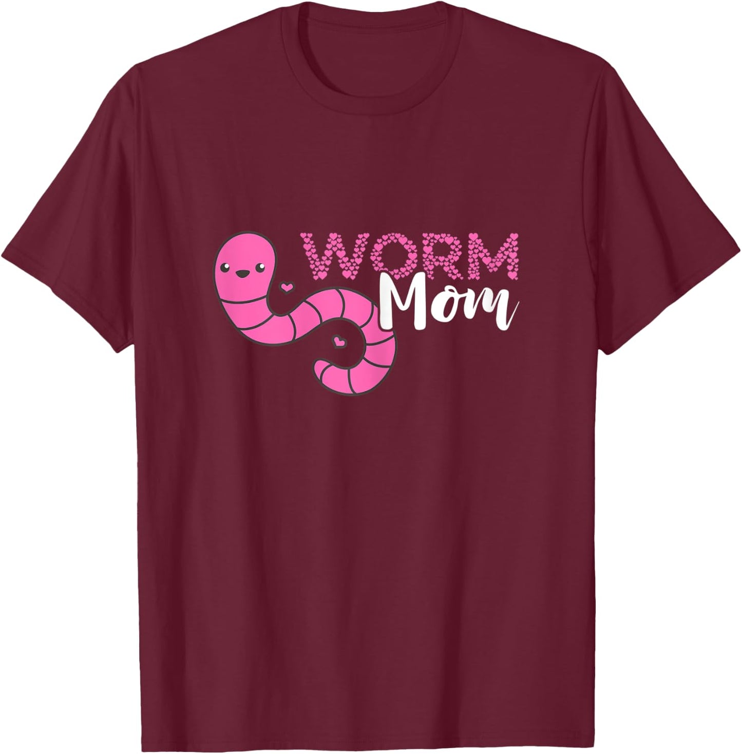 Worm Farmer Mom Mother Vermiculture Red Wiggler Worm Compost T-Shirt - T-Shirt | Maroon