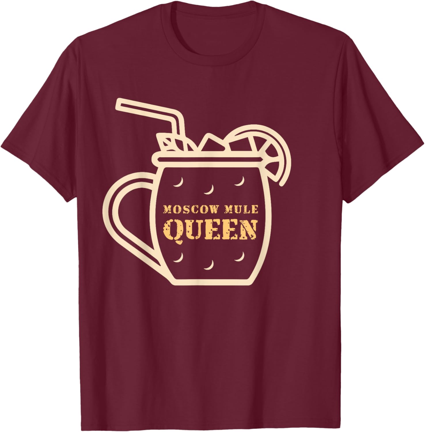 Moscow Mule Queen T-Shirt - T-Shirt | Maroon