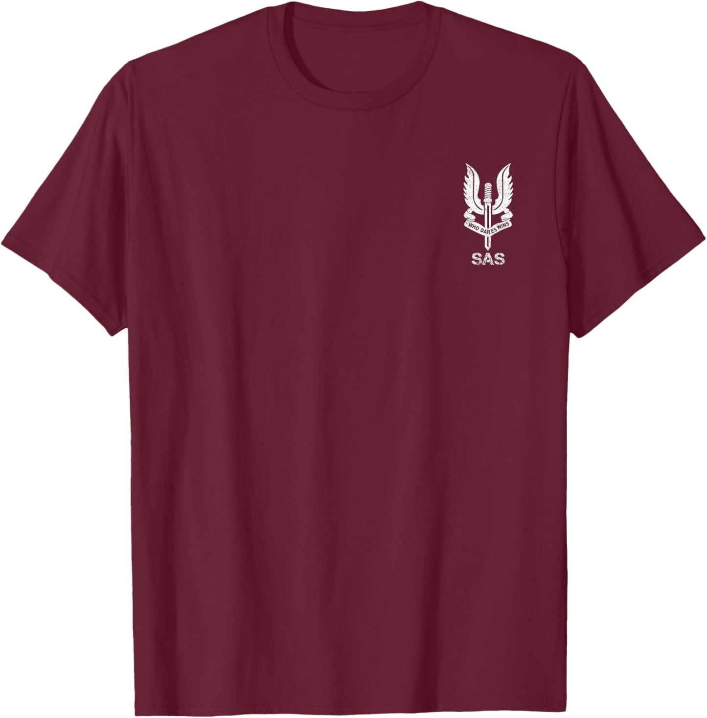 SAS Special Forces Sniper Veteran Vintage Flag 4th of July T-Shirt - T-Shirt | Maroon