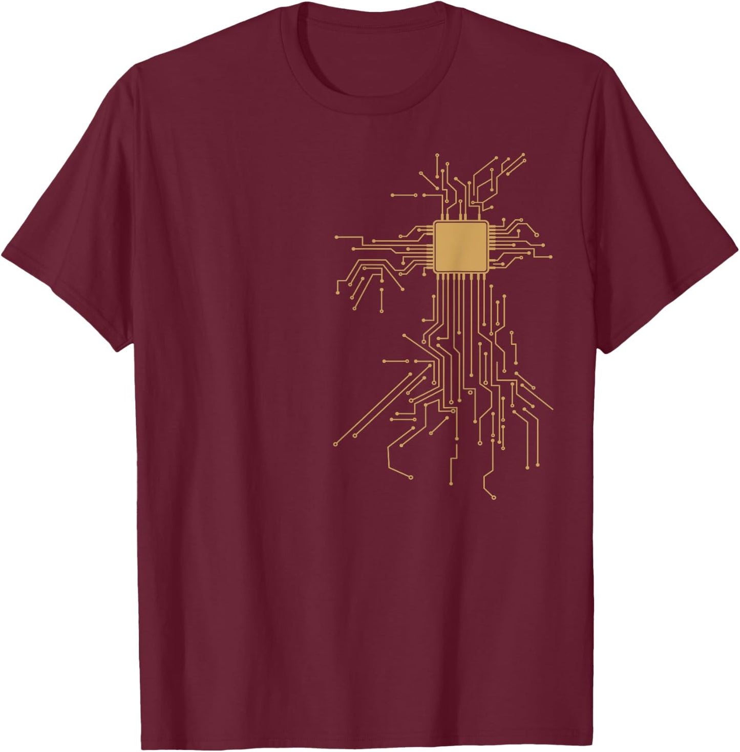 Anatomical Heart CPU Processor Computer Programmer Geek T-Shirt - T-Shirt | Maroon