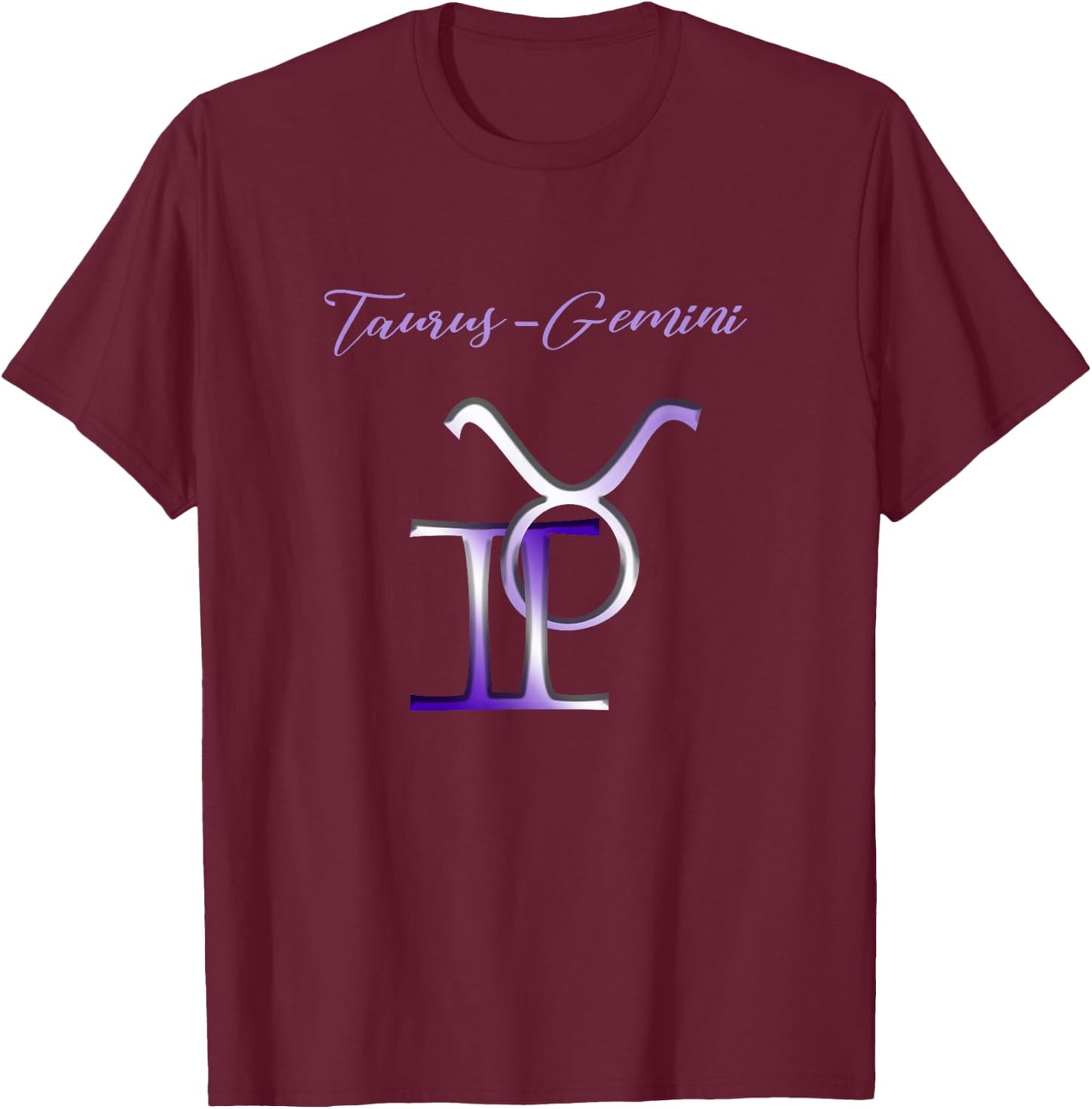 Taurus Gemini Cusp Zodiac Horoscope T-Shirt - T-Shirt | Maroon