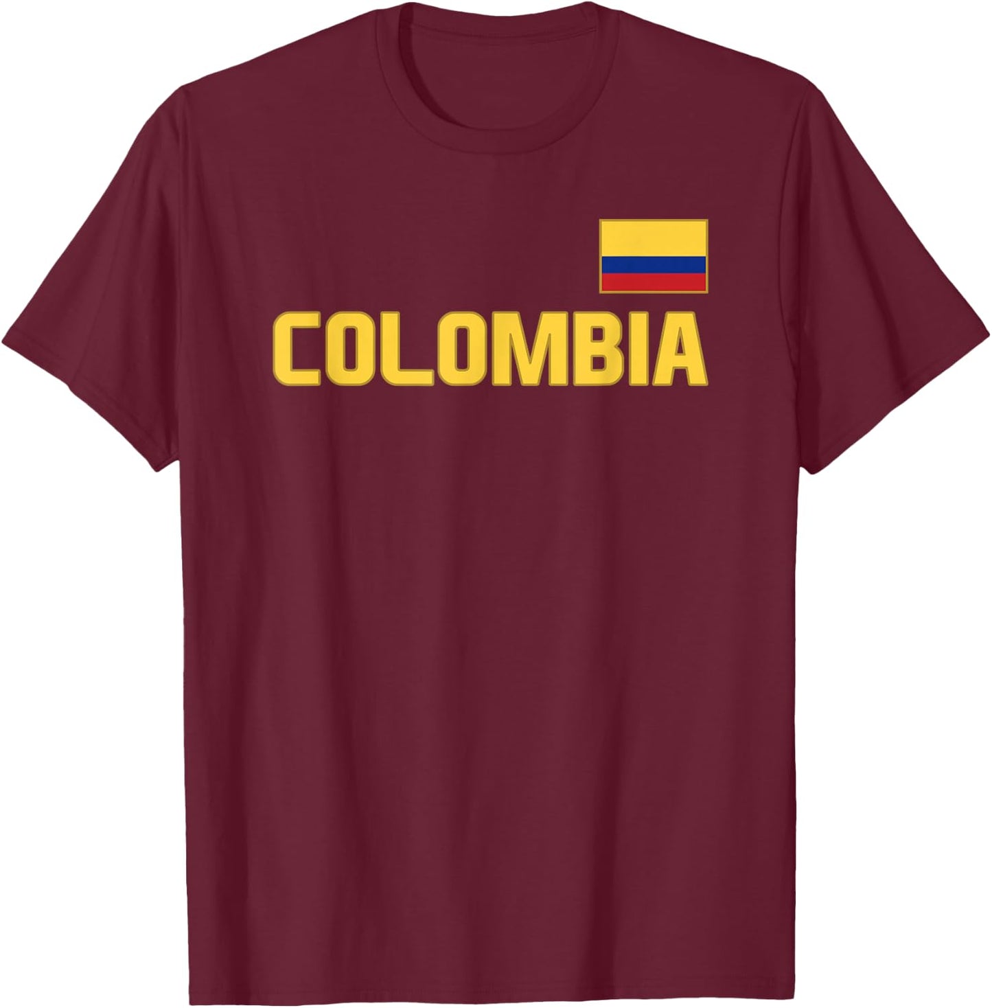Colombia Flag Colombian Pride International Country T-Shirt - T-Shirt | Maroon