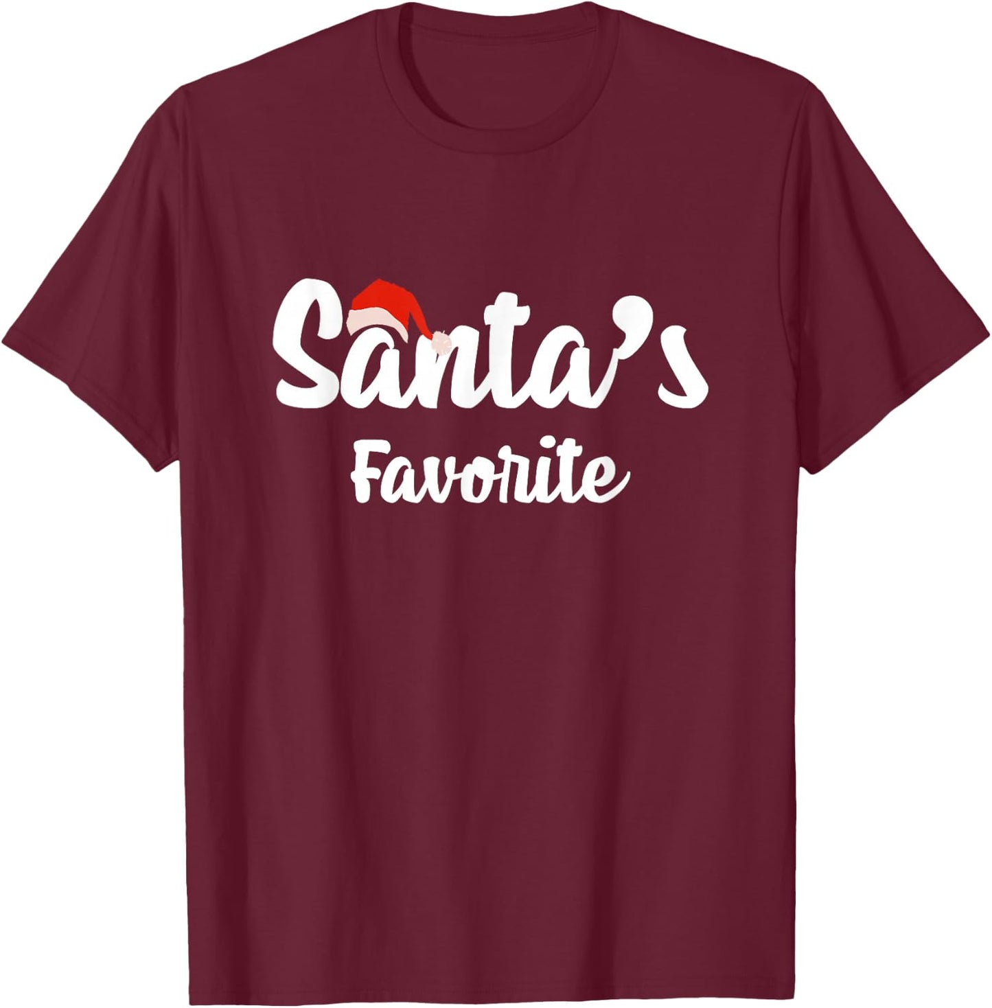 Santa’s Favorite Christmas T-Shirt - T-Shirt | Maroon