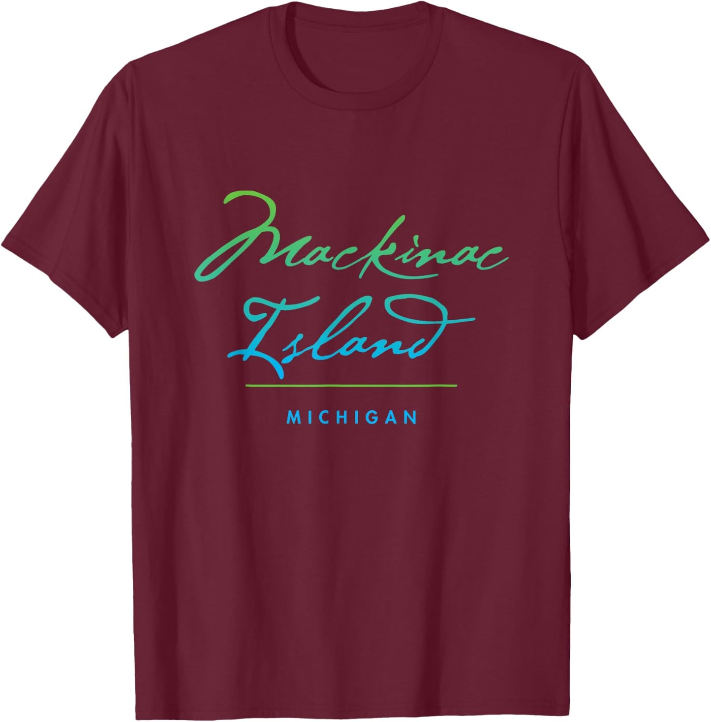 Mackinac Island Michigan T-Shirt - T-Shirt | Maroon