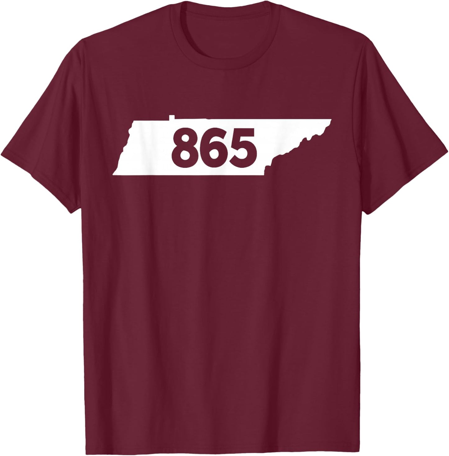 Tennessee 865 Area Code T-Shirt - T-Shirt | Maroon