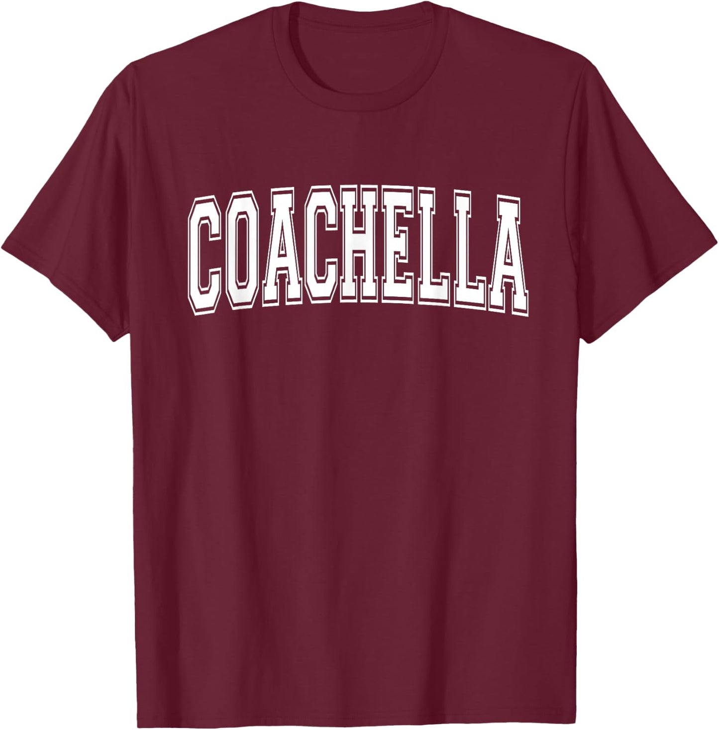 Coachella CA California USA Vintage Sports Varsity Style T-Shirt - T-Shirt | Maroon