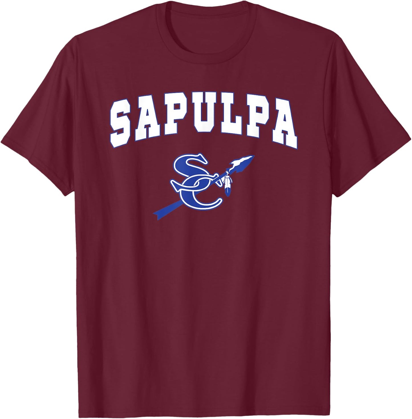 Sapulpa High School Chieftains C2 T-Shirt - T-Shirt | Maroon