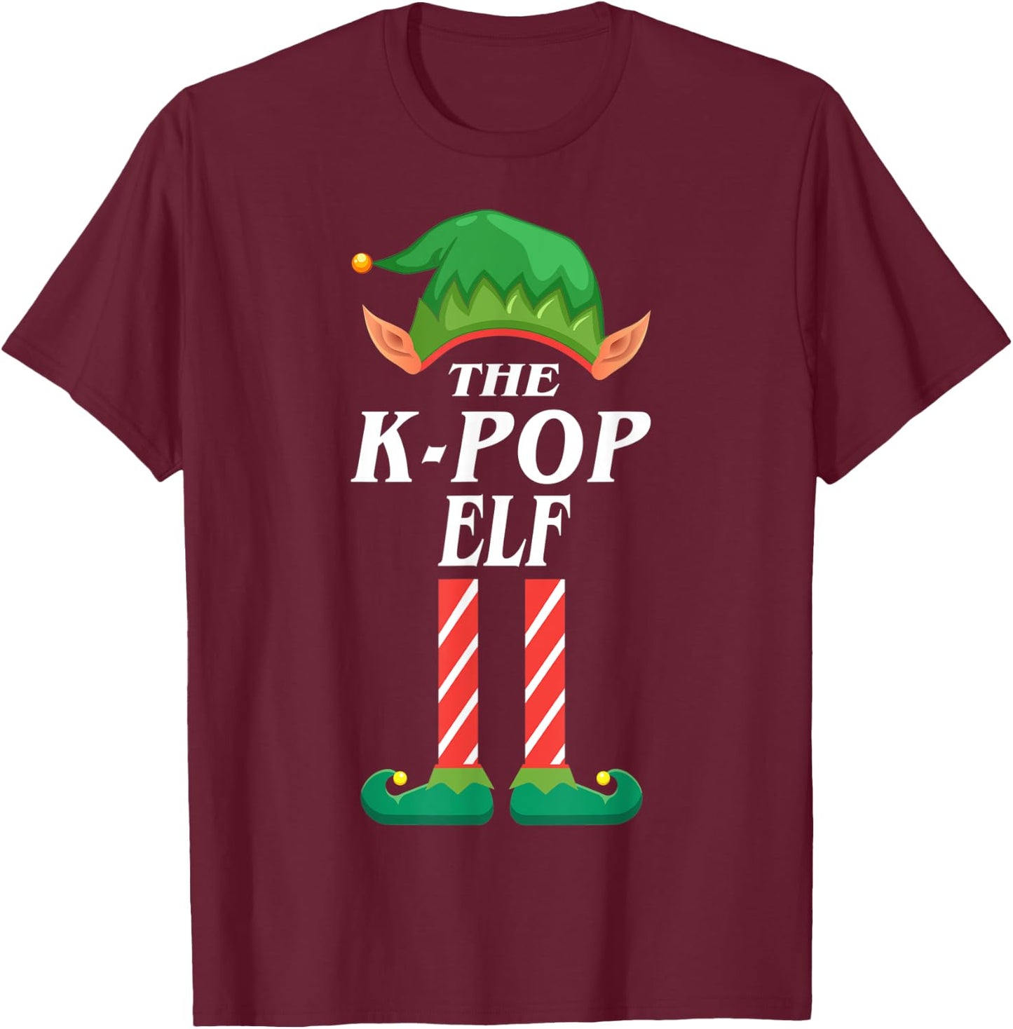 K-Pop elf christmas pajamas for family matching elf T-Shirt - T-Shirt | Maroon