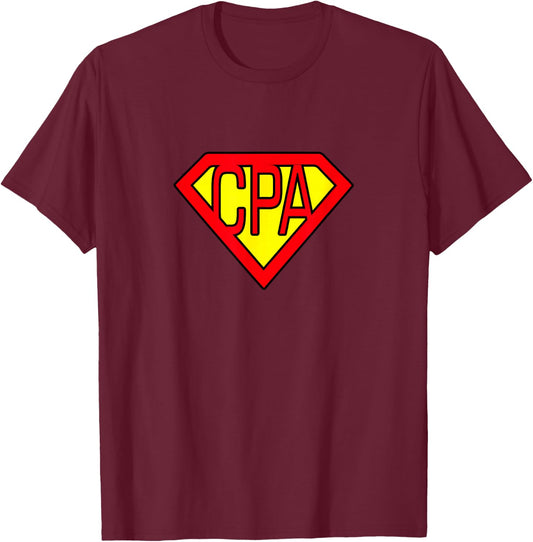 CPA/Accountant Superhero T Shirt T-Shirt - T-Shirt | Maroon