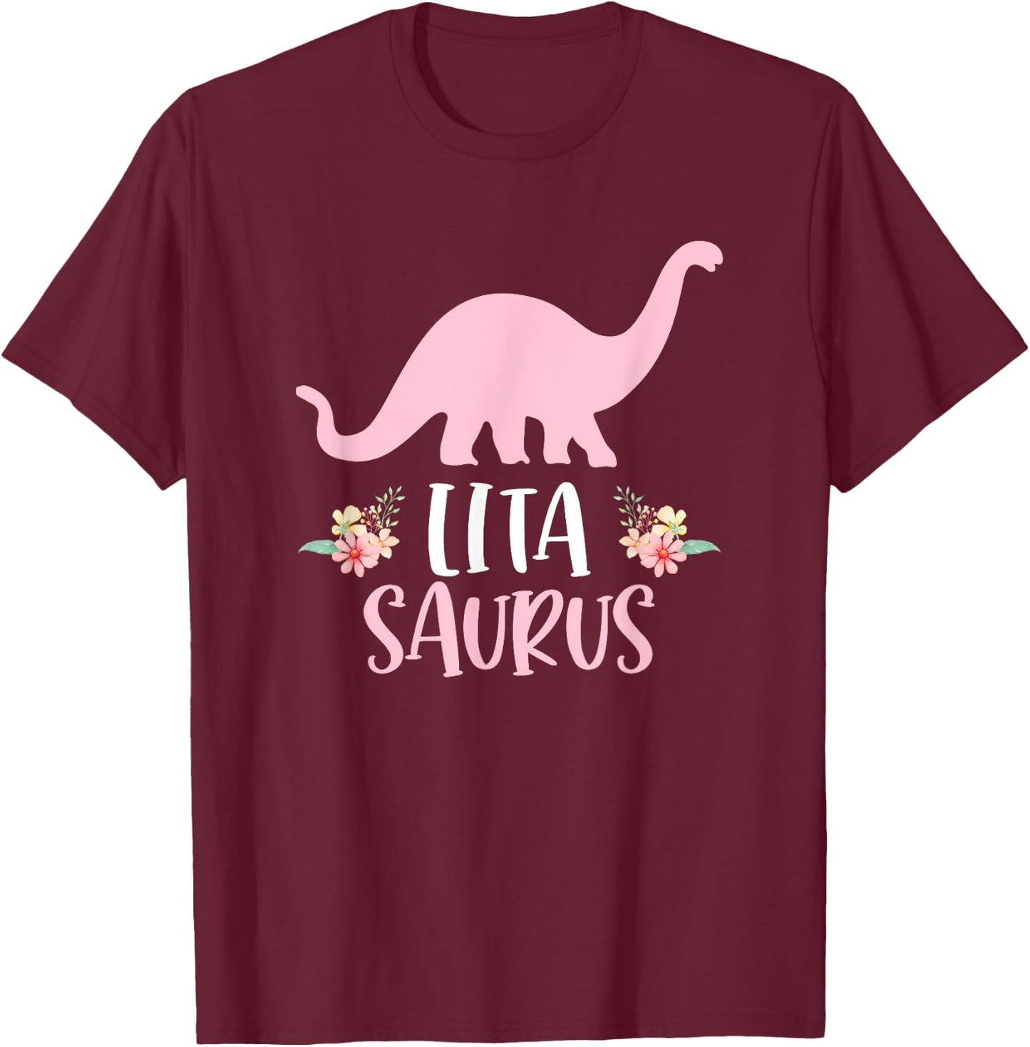Lita Saurus Spanish Grandma Mother's Day Christmas T-Shirt - T-Shirt | Maroon