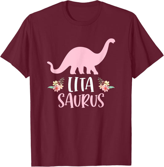 Lita Saurus Spanish Grandma Mother's Day Christmas T-Shirt - T-Shirt | Maroon