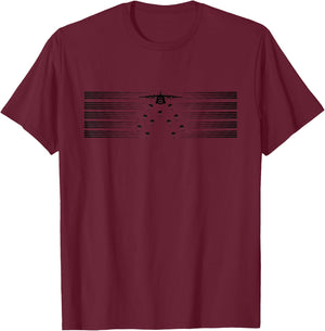 Paratrooper Jump Airborne Vintage T-Shirt - T-Shirt | Maroon