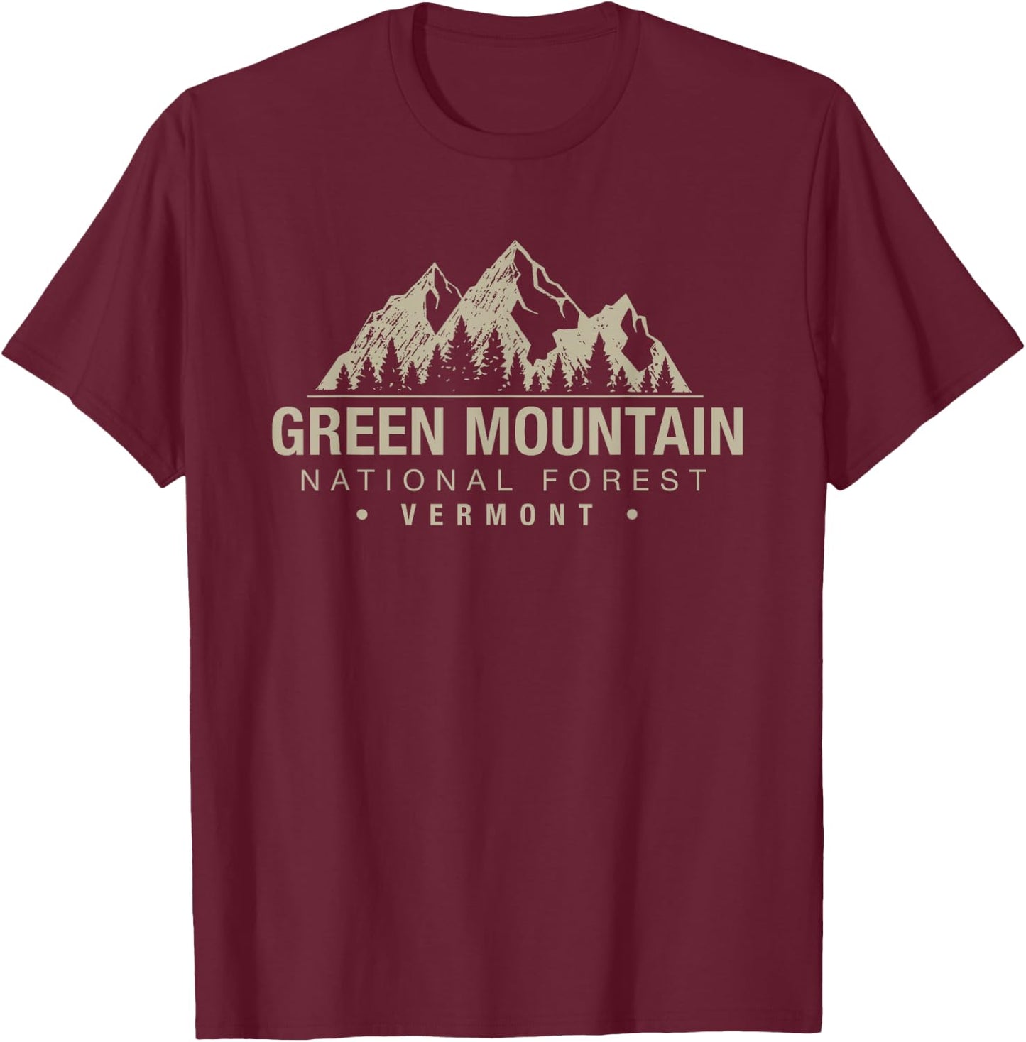 Green Mountain National Forest Vermont T-Shirt - T-Shirt | Maroon