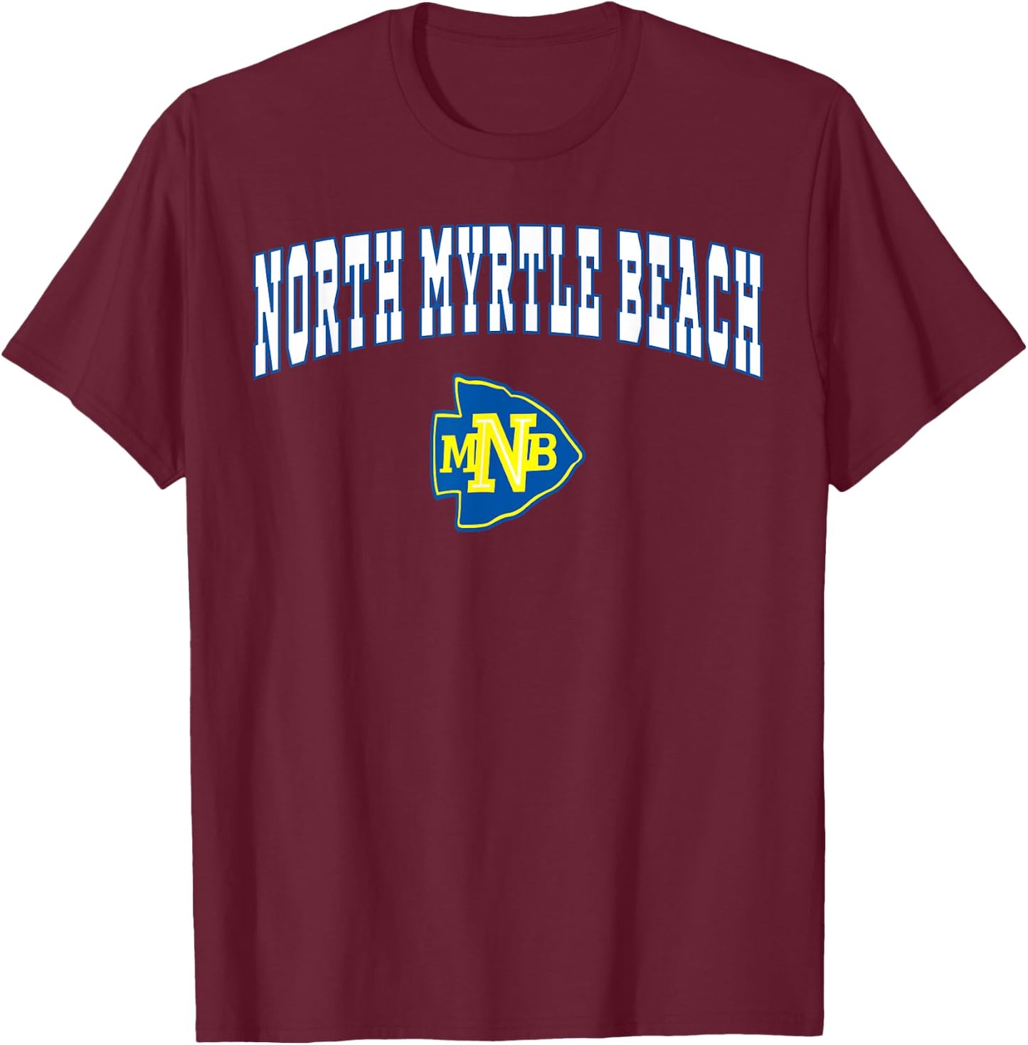 North Myrtle Beach High School Chiefs C2 Men Women Girls Kids T-Shirt - T-Shirt | Maroon