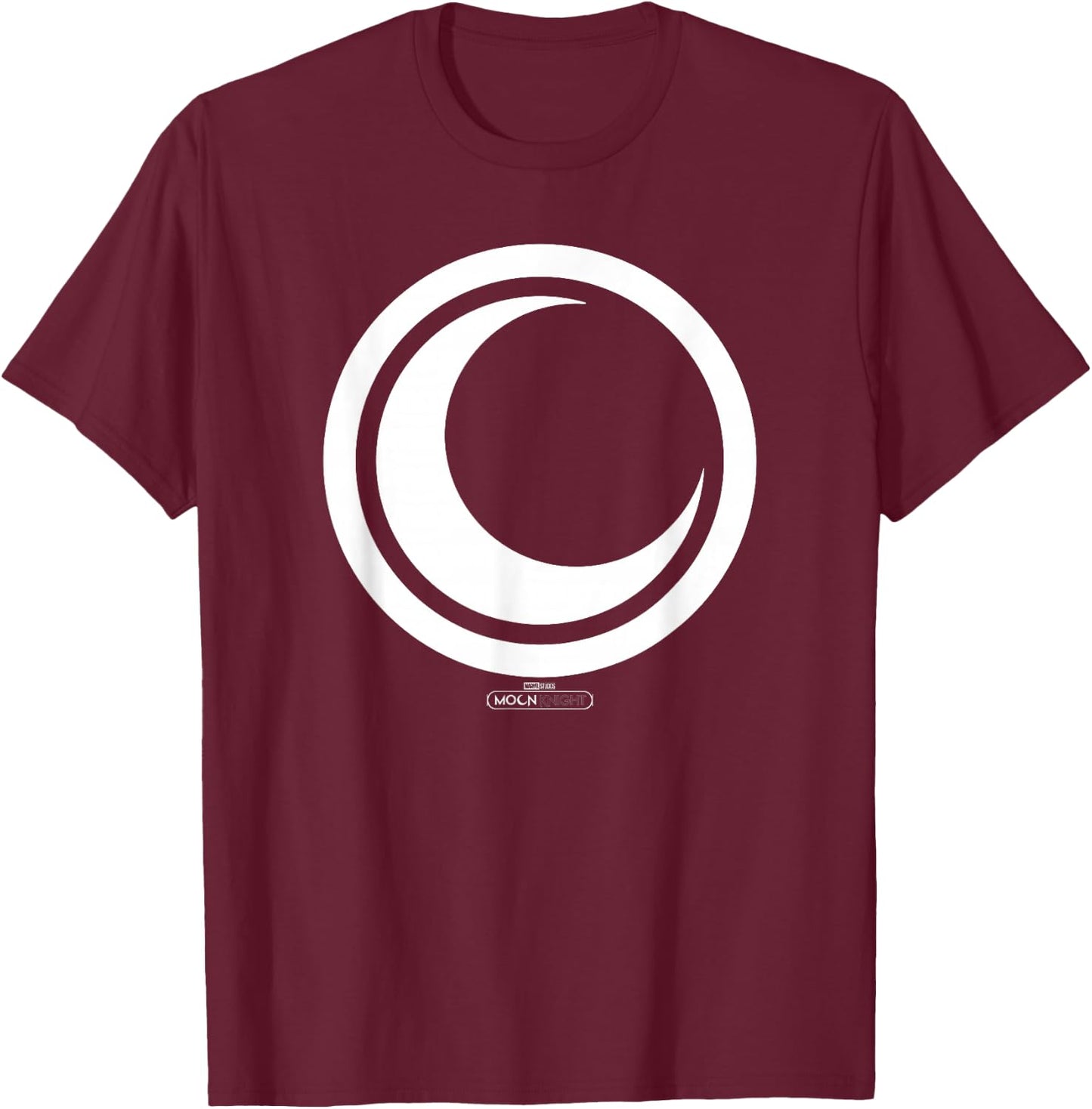 Marvel Moon Knight Crescent Moon Icon Light T-Shirt - T-Shirt | Maroon