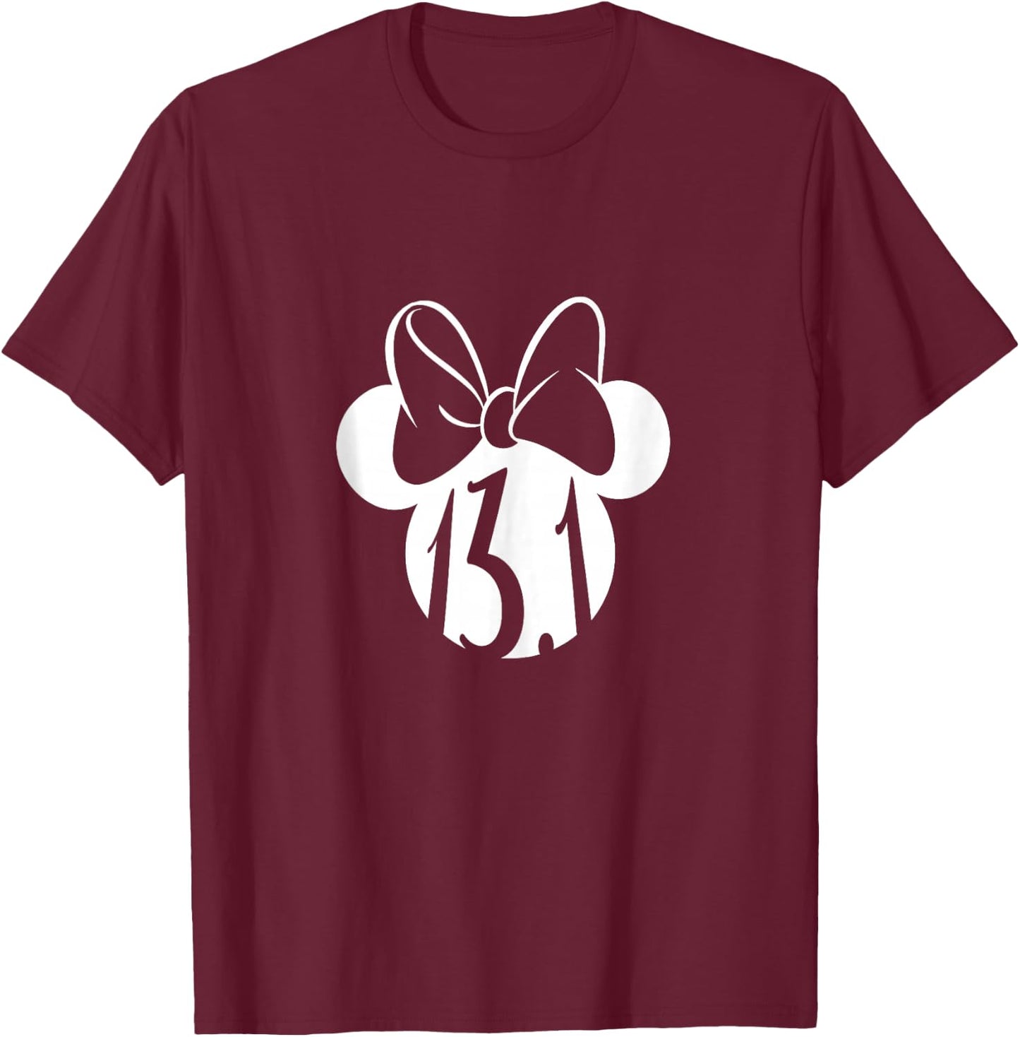 Disney Mickey and Friends Minnie Mouse Half Marathon 13.1 T-Shirt - T-Shirt | Maroon