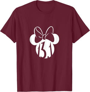 Disney Mickey and Friends Minnie Mouse Half Marathon 13.1 T-Shirt - T-Shirt | Maroon