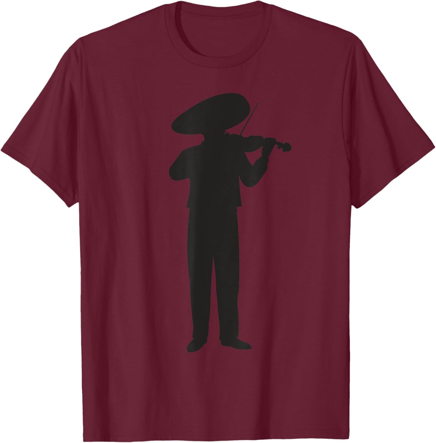 Mariachi Violin Player Mexican Party Charro Latino Pride T-Shirt - T-Shirt | Maroon