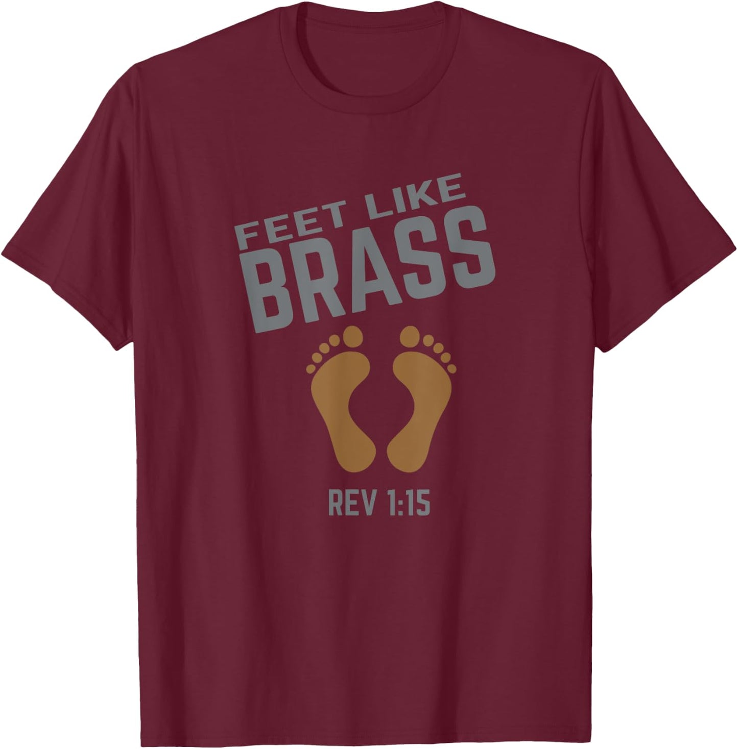 Hebrew Israelite Clothing Feet Like Brass Shirt T-Shirt - T-Shirt | Maroon